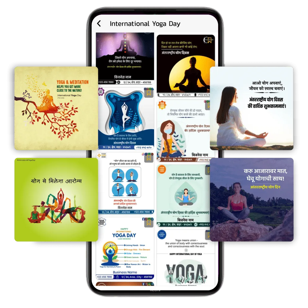 International Day of Yoga branding poster